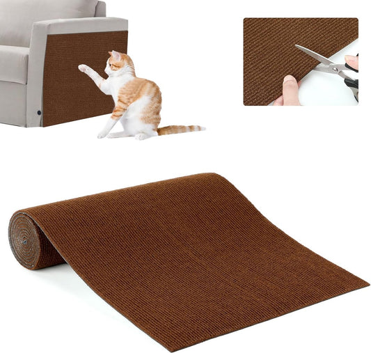 Zelfklevende krabmat voor katten - krabplanken - kattenwand - krabtapijt Zwart of Bruin
