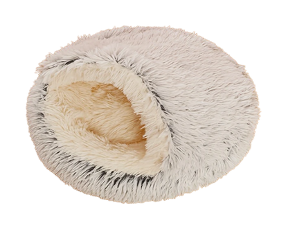 Middelgroot schelpvormig bed (50 cm) voor katten of kleine honden die van een beetje ruimte houden.