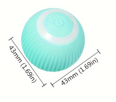 Oplaadbare speelbal met LED en sensorfunctie – traint de focus en het jachtinstinct van je kat. Afmeting: 43 mm